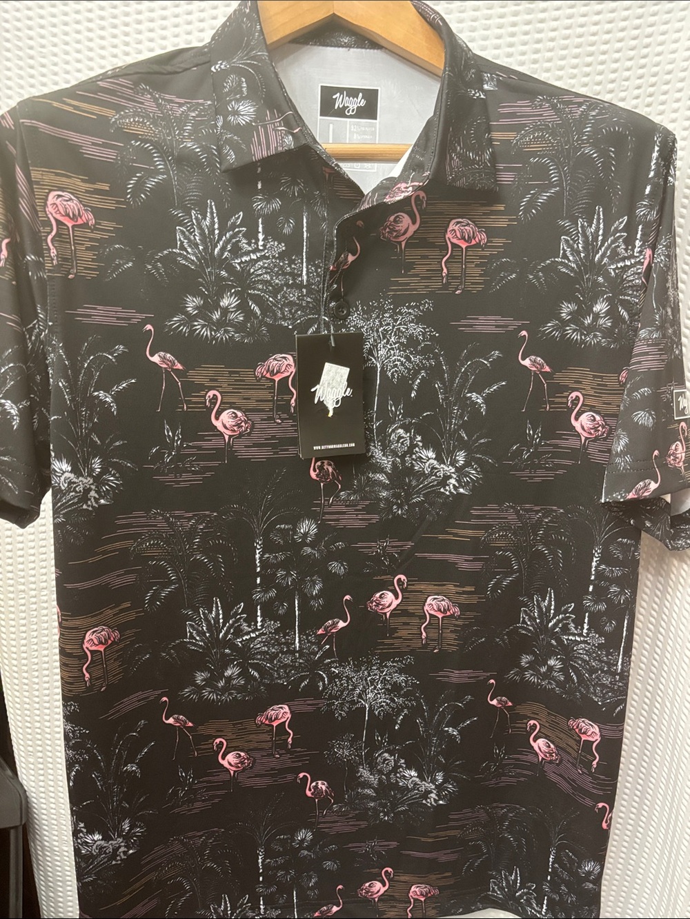 NWT Waggle Men's Flamingrove Golf Polo size Large